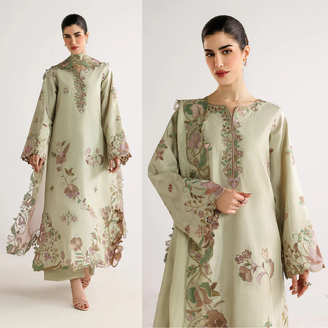 Baroque - Summer-3PC Lawn Embroidered Suit - VL1465