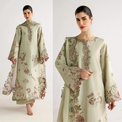 Baroque - Summer-3PC Lawn Embroidered Suit - VL1465