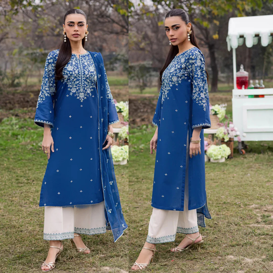 Veezal - 3PC EMBROIDERED LAWN SUIT - VL1470