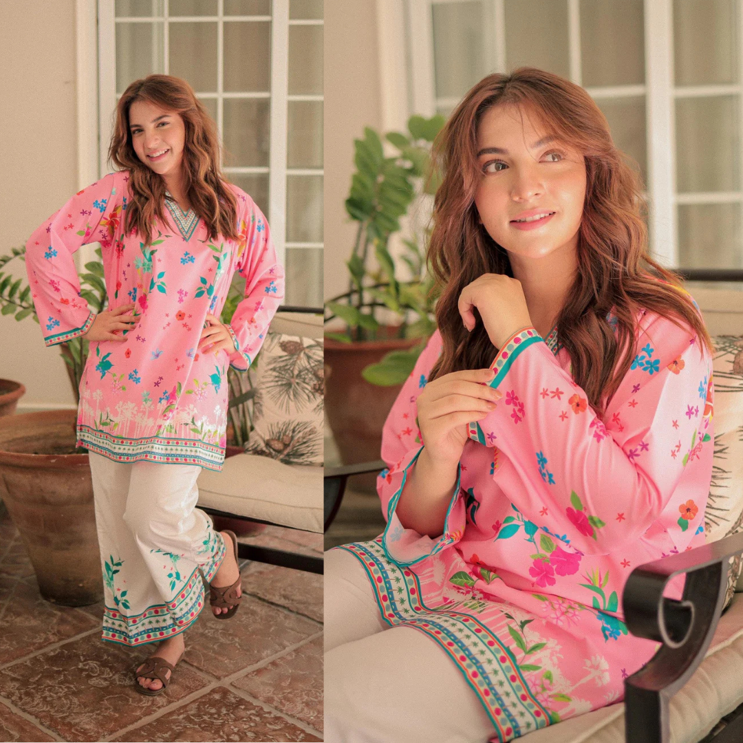Maria b. 03 PCS UNSTITCHED SUIT FABRIC Digtal printed Silk VL1477