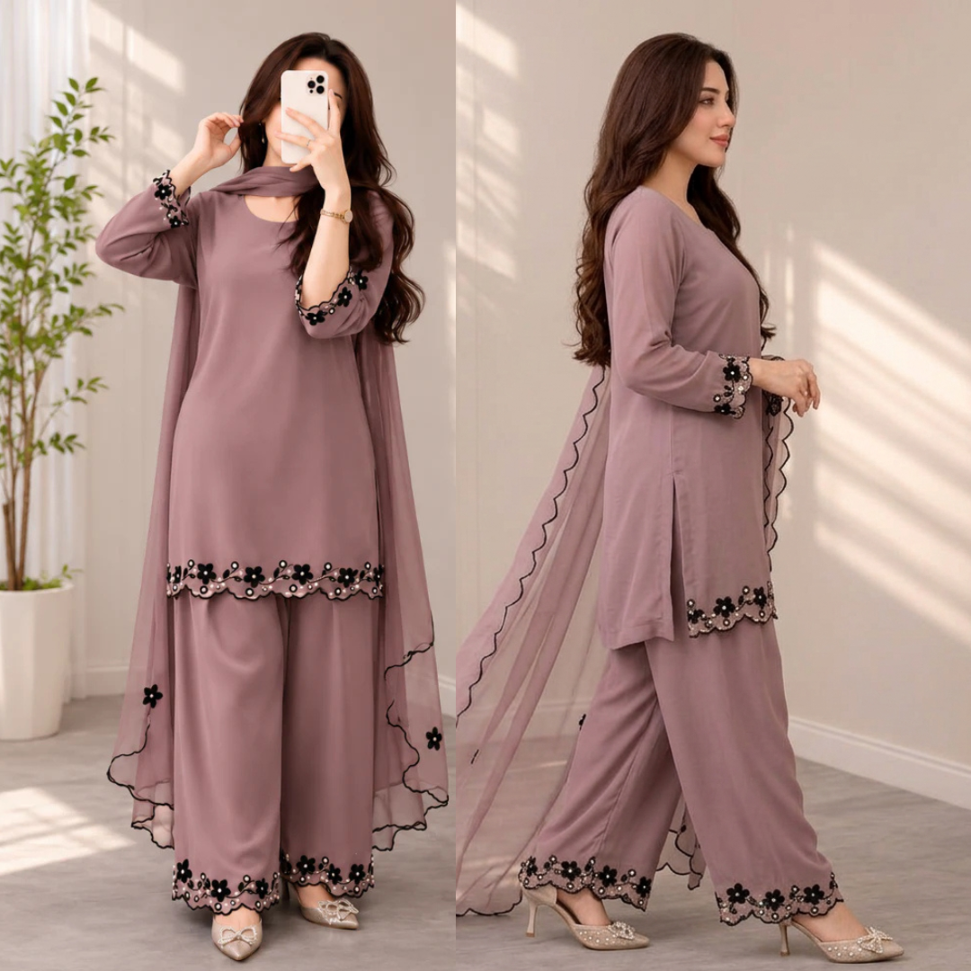 Veezal - Summer-3PC Lawn Embroidered Suit - VL1489