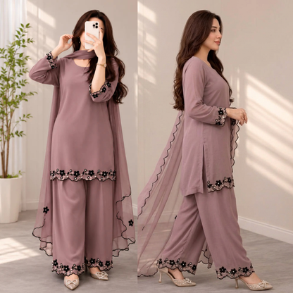 Veezal - Summer-3PC Lawn Embroidered Suit - VL1489