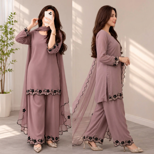 Veezal - Summer-3PC Lawn Embroidered Suit - VL1489