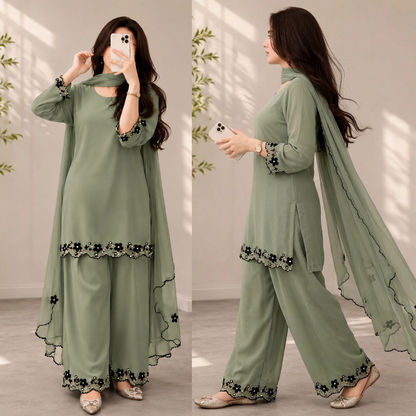 Veezal - Summer-3PC Lawn Embroidered Suit - VL1490