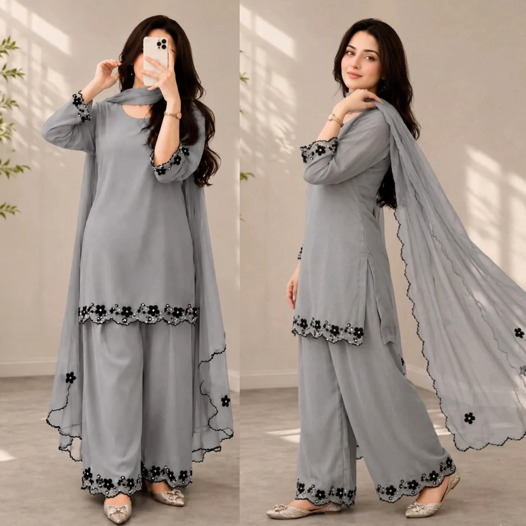 Veezal - Summer-3PC Lawn Embroidered Suit - VL1496