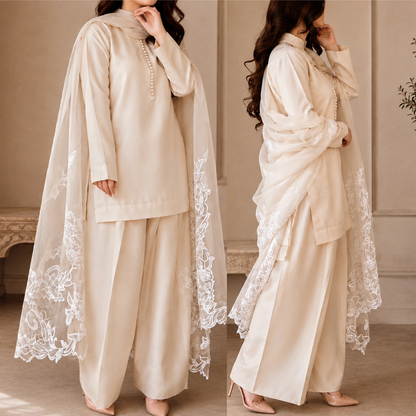 Veezal - Embroidered 3 Piece Unstitched Lawn Suit- VL1498
