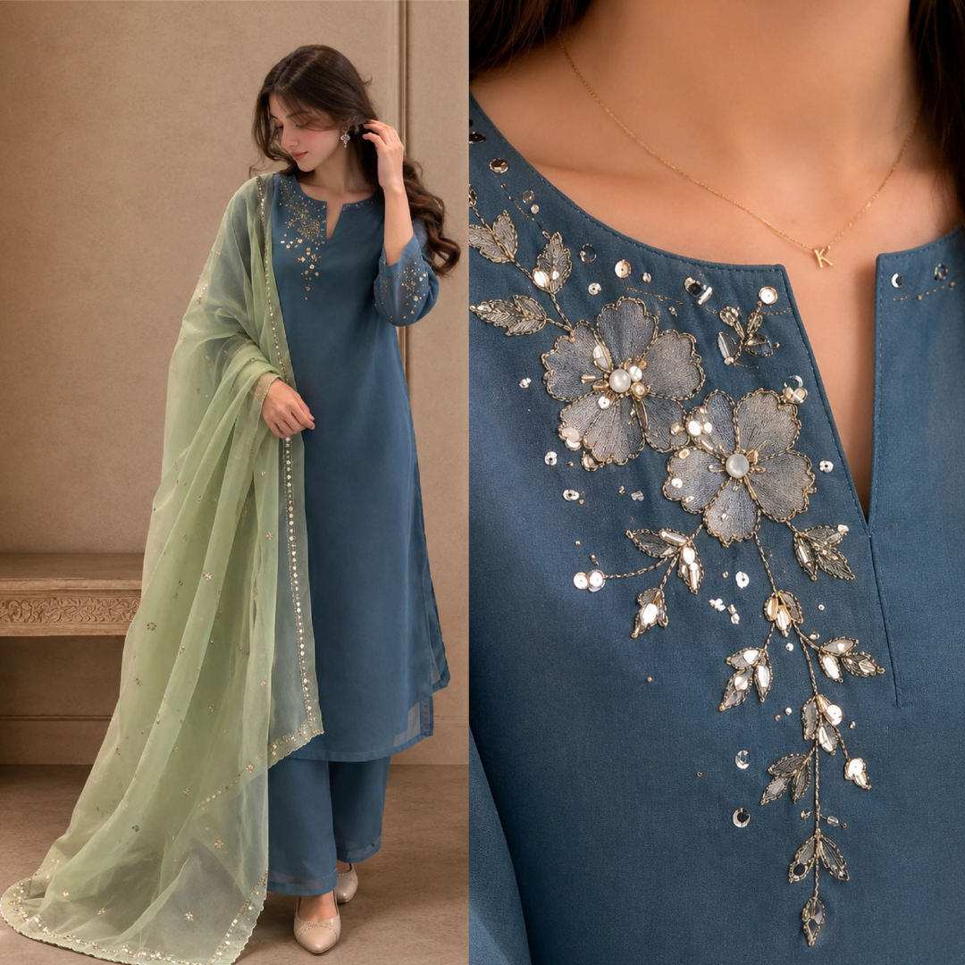 Veezal - Summer-3PC Lawn Embroidered Suit - VL1500
