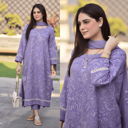 Breeze- 3PC Lawn Embroidered Suit - VL928