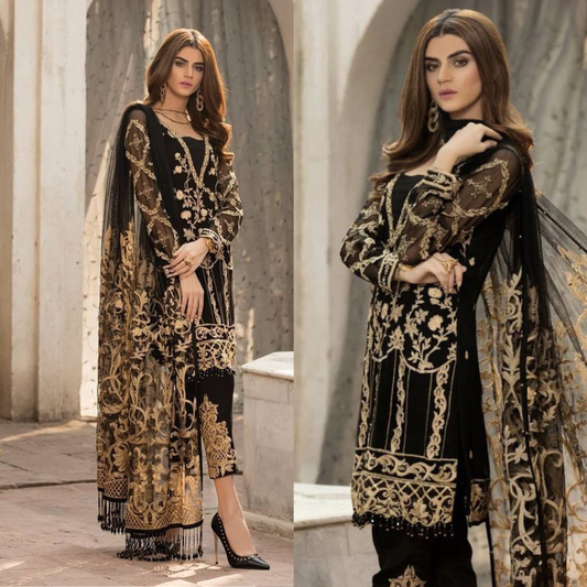 VL150 EMBROIDERED 3 PC LAWN DRESS WITH CHIFFON EMBROIDERED DUPATA