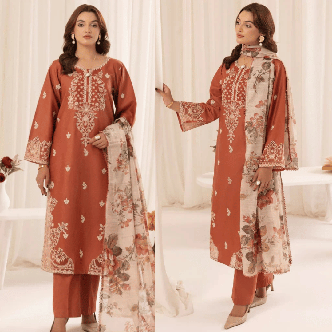 Summer COLLECTION Lawn Embroidered with Chiffon Printed Dupatta VL932