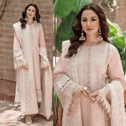 Jazmin - 3PC Lawn ChickenKari Embroidered Suit - VL1005