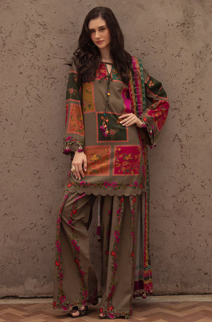 Charizma - Winter 3PC Karandi Digital Print Dress - VL1170