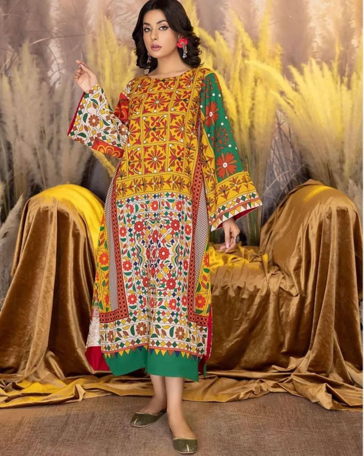 VL812 Charizma, Unstiched 2 piece lawn printed suit.