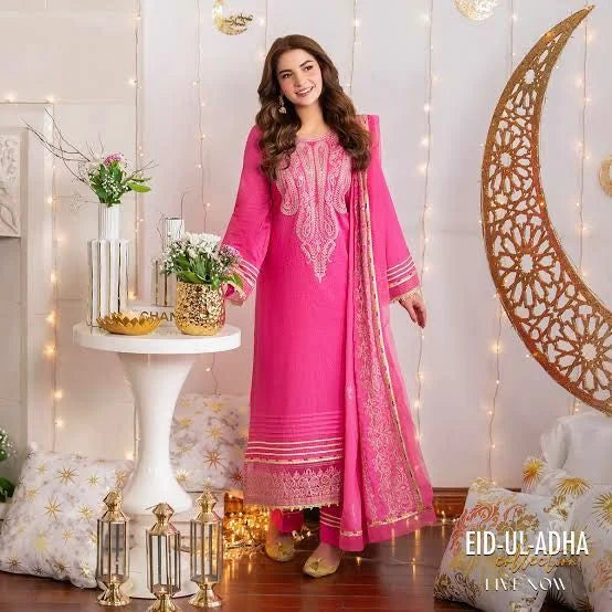 Nishat - 3PC Lawn Heavy Embroidered Shirt - VL1280