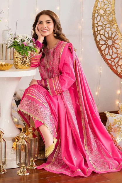 Nishat - 3PC Lawn Heavy Embroidered Shirt - VL1280