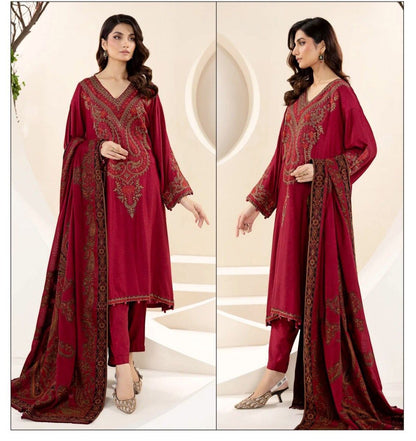 3PC Lawn Embroidered Suit with Printed Lawn VL658/2