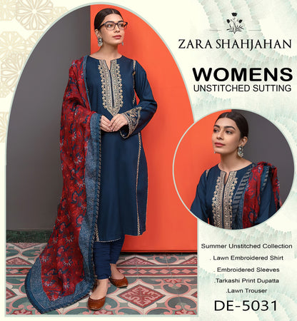 Zarasha Jahan Embroidered Lawn Three Piece VL904