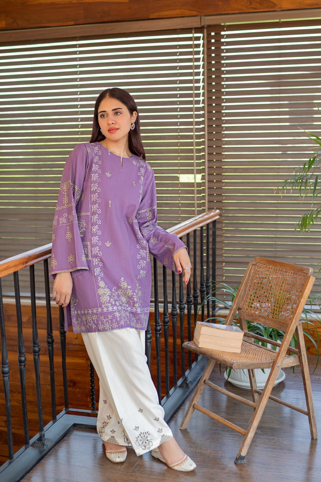 Lajwanti 2Pc Embroidered Lawn Suite With Fully Embroidered trouser - VL1288