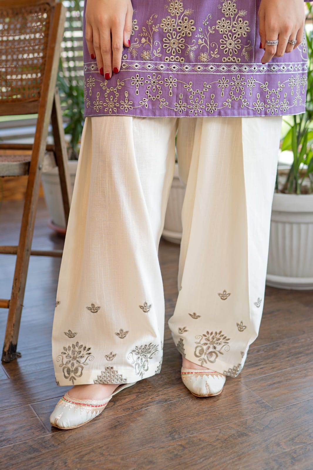 Lajwanti 2Pc Embroidered Lawn Suite With Fully Embroidered trouser - VL1288