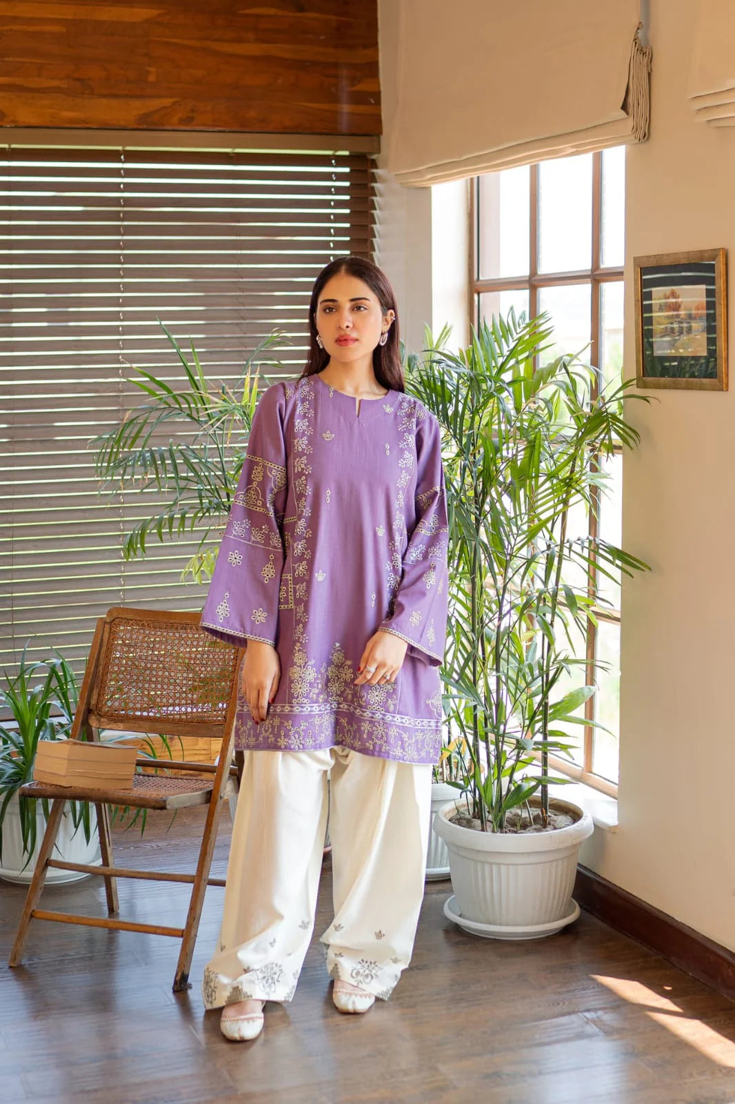 Lajwanti 2Pc Embroidered Lawn Suite With Fully Embroidered trouser - VL1288