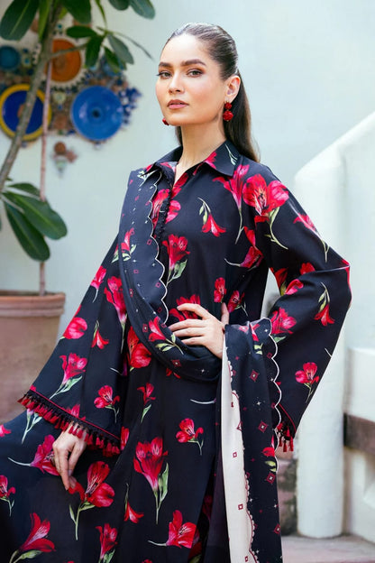 Asim Jofa - Winter 3PC Karandi Digital Print Dress - VL1271
