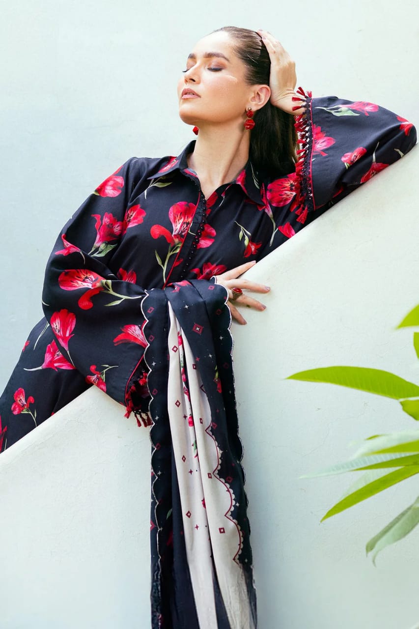 Asim Jofa - Winter 3PC Karandi Digital Print Dress - VL1271