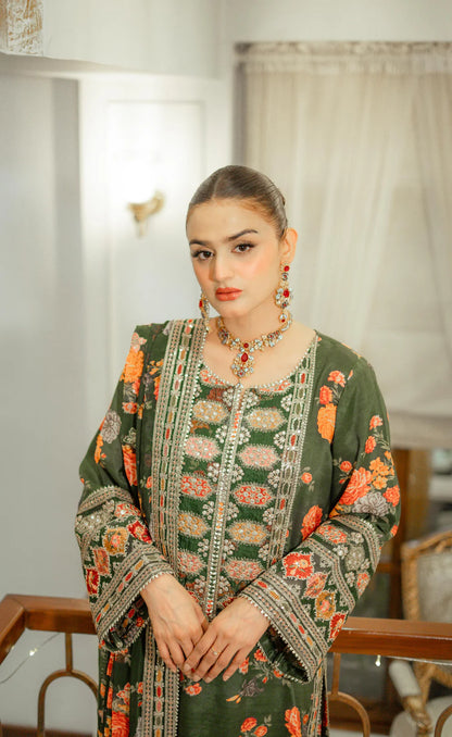 Veezal - Heavy Embroidered Silk 3 Pc Suit - VL1163
