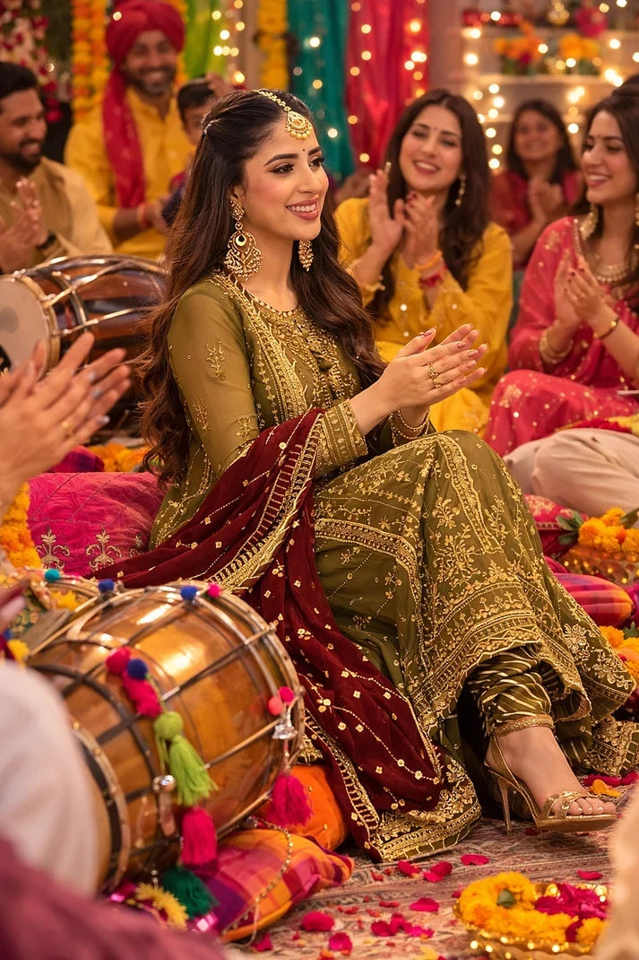 Asim Jofa, Winter Unstitched 3 piece chiffon suit - VL 1642