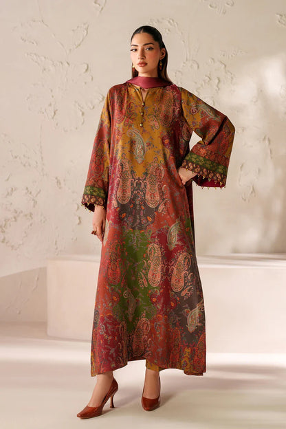 Baroque - Winter 3PC Karandi Digital Print Dress - VL 1630