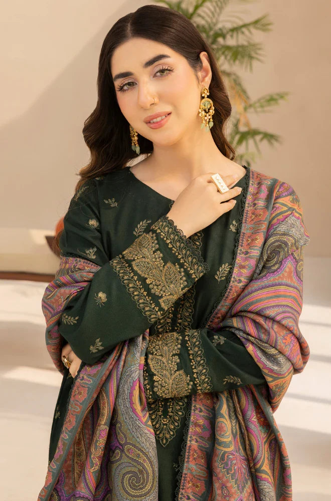 Mohagni - Winter 3PC Dhanak Embroidered Suit - VL1610