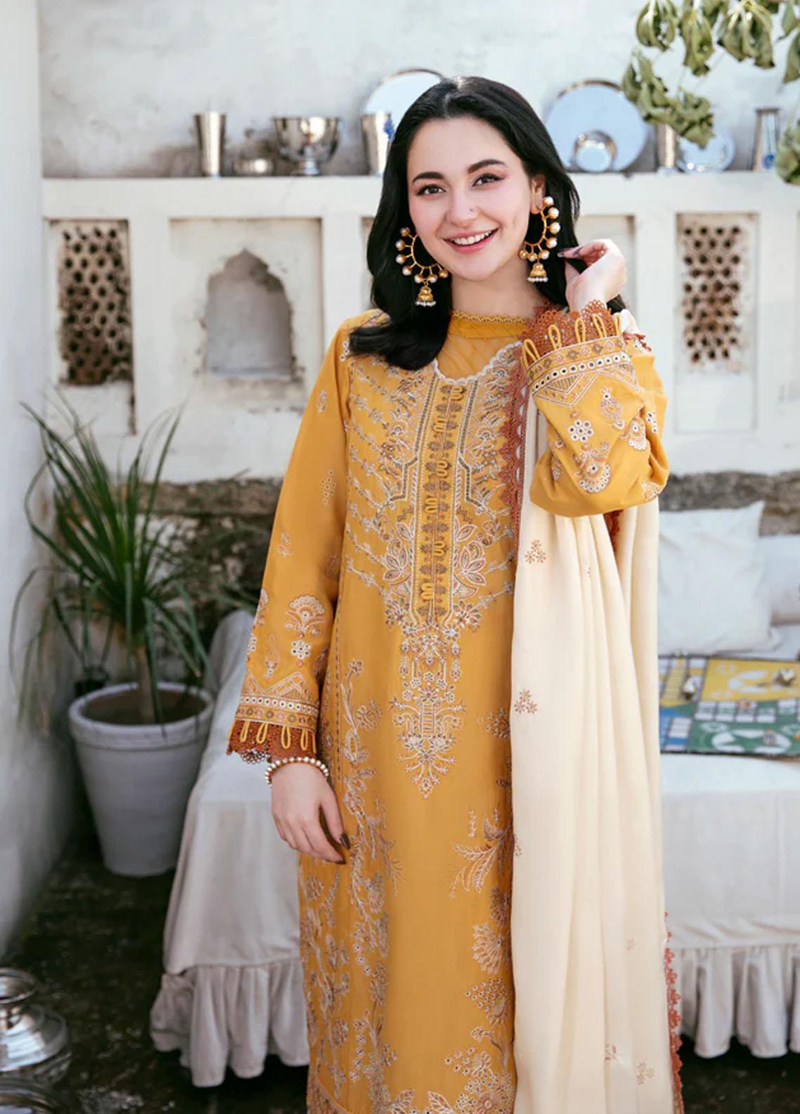 Bin Ilyas - 3PC Dhanak Embroidered Suit - VL1139