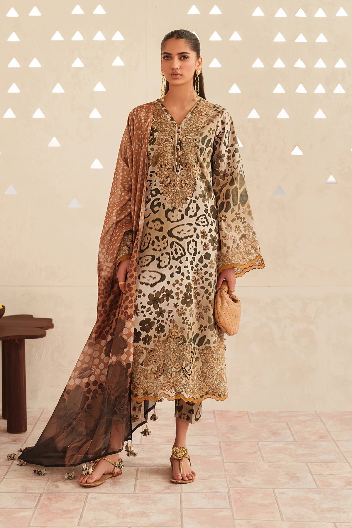 Aneela's - Summer 3PC Lawn Digital Printed Dress - VL1388