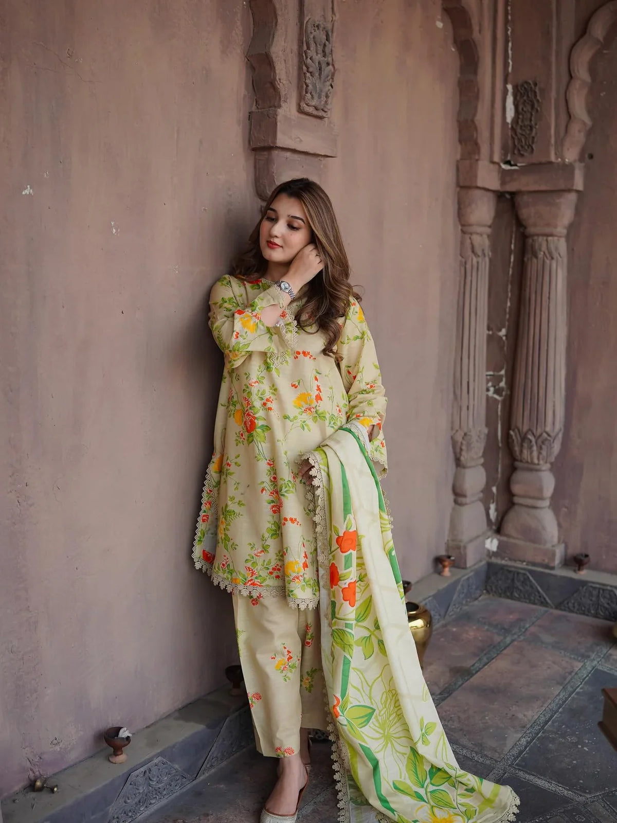 Sapphire - Winter 3PC Karandi Digital Print Dress - VL 1634