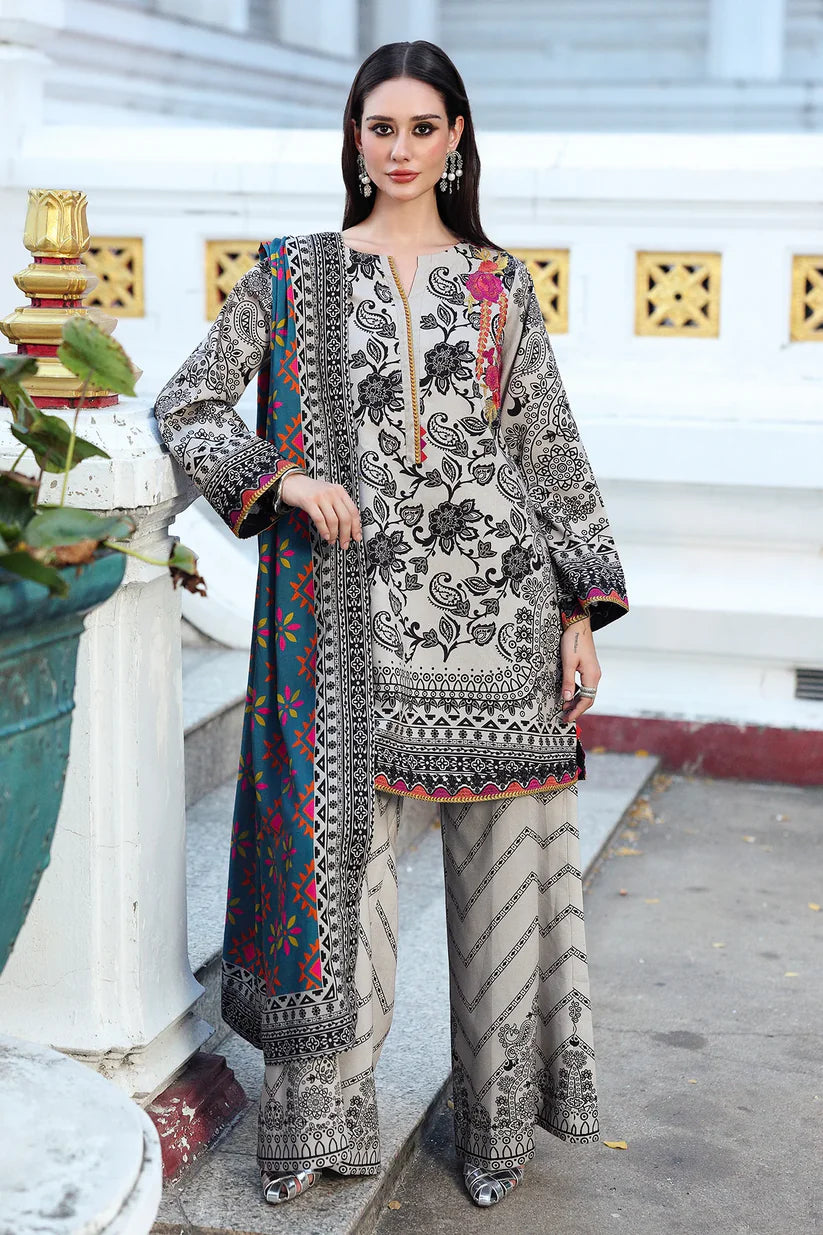 Charizma - Winter 3PC Karandi Digital Print Dress - VL1214