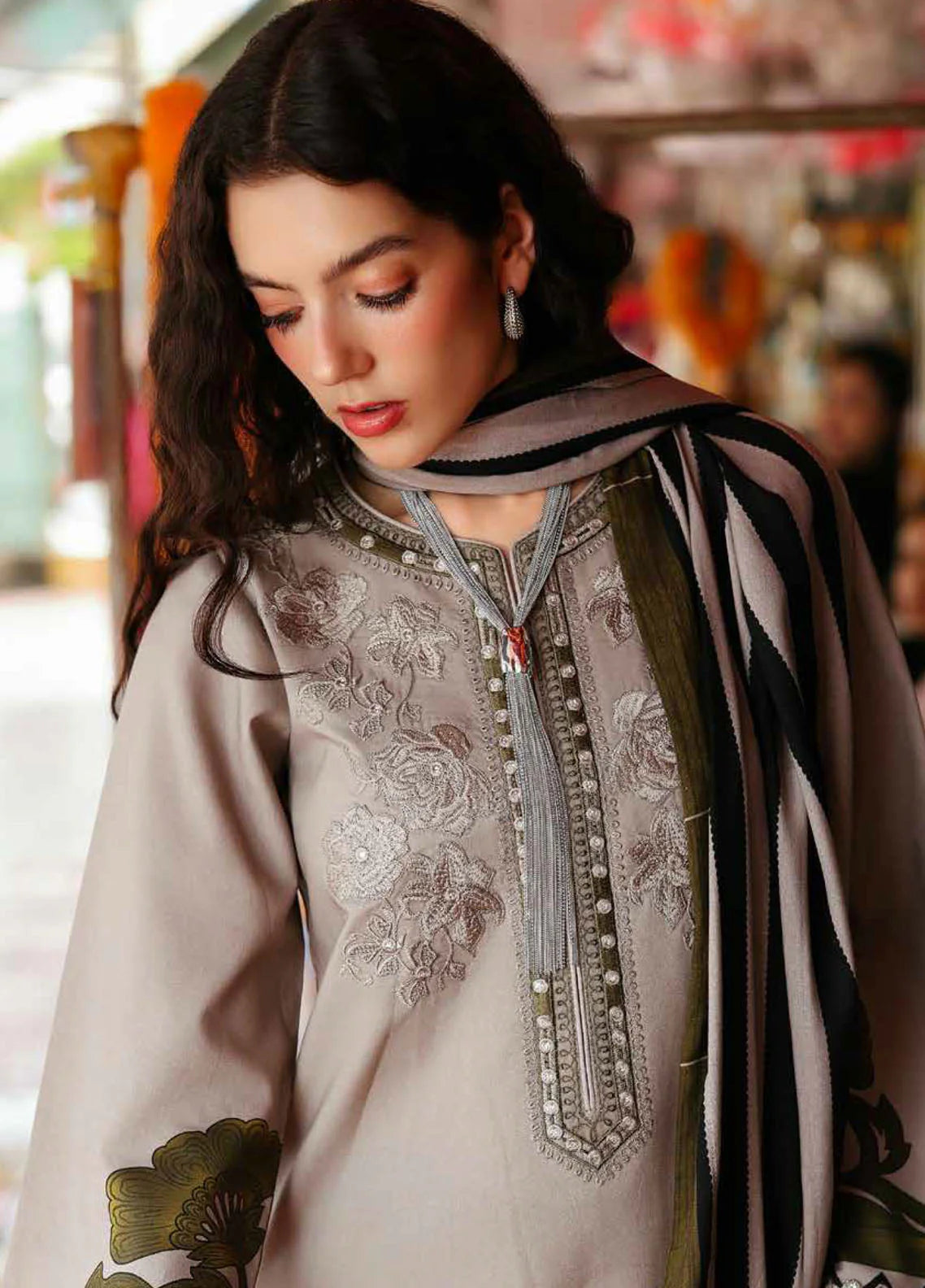 Charizma - Winter 3PC Karandi Digital Print Dress - VL1178