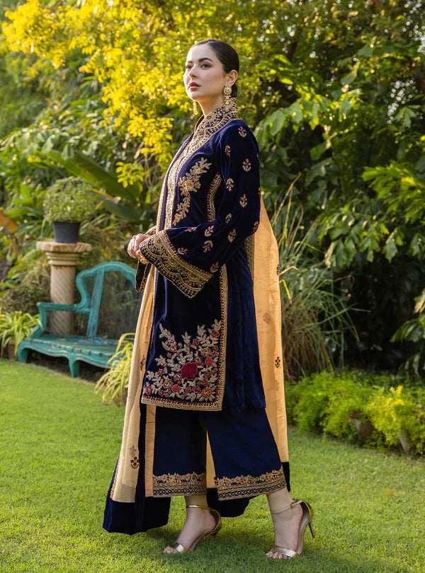 VL 1660 Jazmin - Winter Embroidered Velvet 3piece Suit