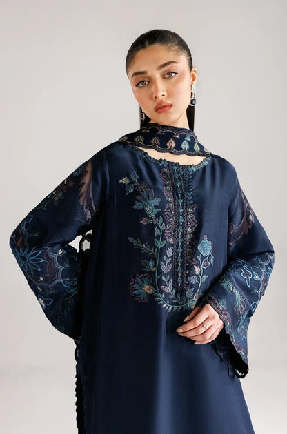 Iznik - 3PC Dhanak Embroidered Shirt With Dhanak Embroidered Dupatta and Trouser - VL1680