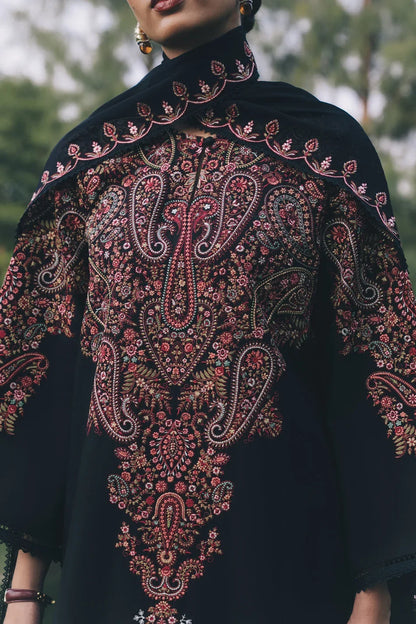 ZARA SHAHJAHAN - Winter 3PC Dhanak Embroidered Suit - VL 1661