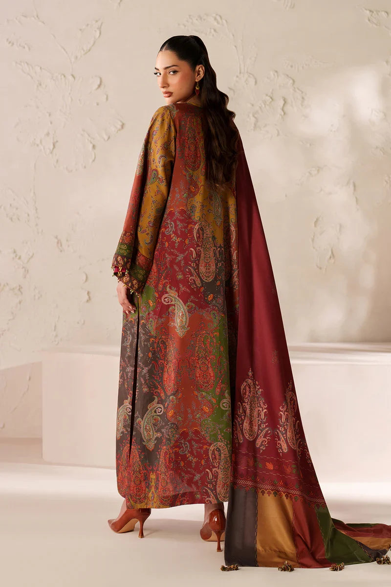 Baroque - Winter 3PC Karandi Digital Print Dress - VL 1630