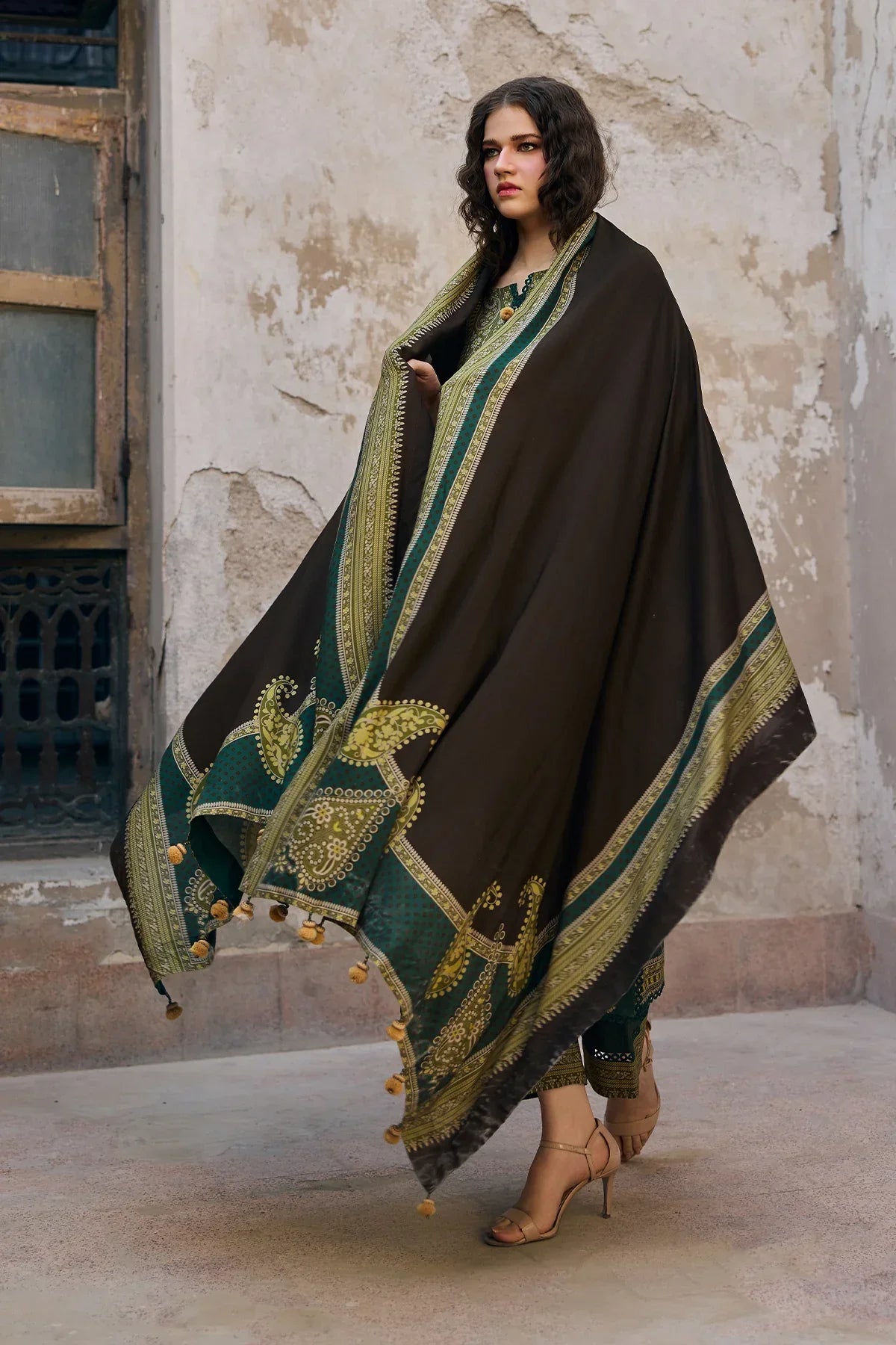 Charizma - Winter 3PC Karandi Digital Print Dress - VL 1635