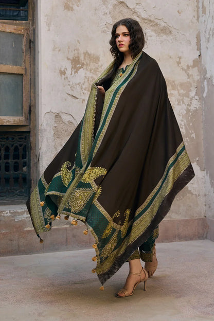 Charizma - Winter 3PC Karandi Digital Print Dress - VL 1635