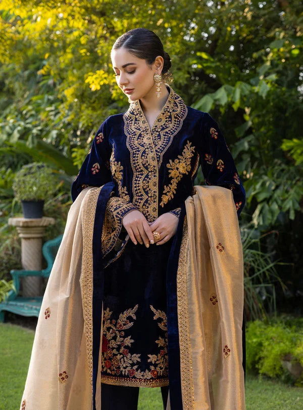 VL 1660 Jazmin - Winter Embroidered Velvet 3piece Suit