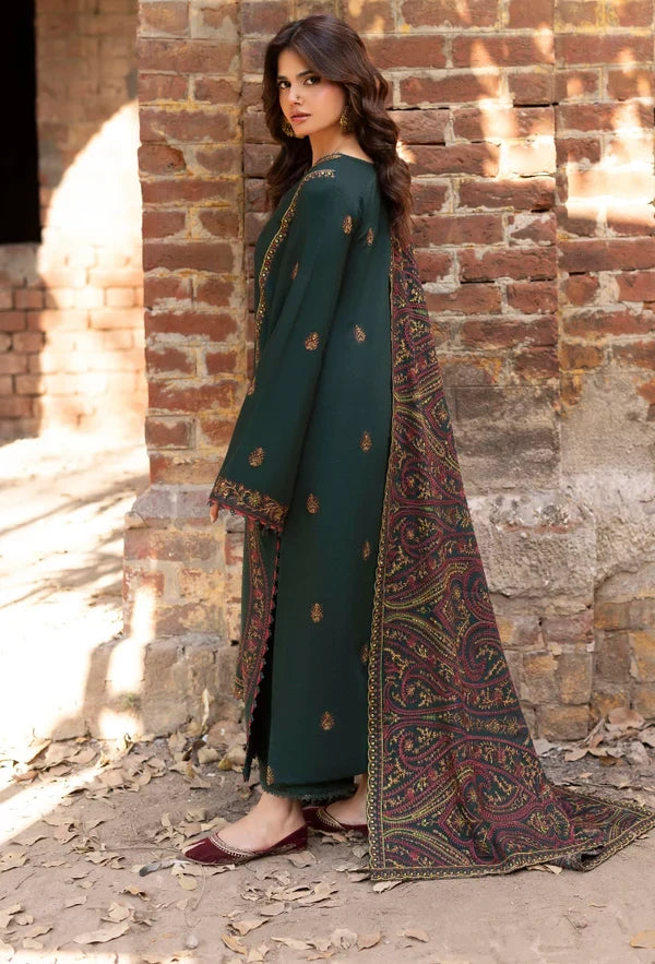 Izel - Winter 3PC Dhanak Embroidered Suit - VL 1613