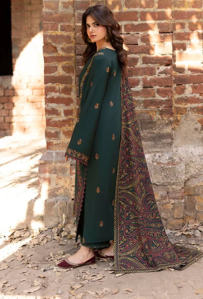 Izel - Winter 3PC Dhanak Embroidered Suit - VL 1613