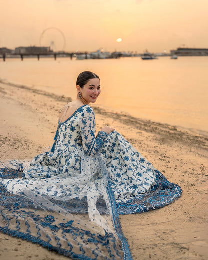 FAIZA SAQLAIN -Summer 3PC Lawn Digital Printed + embroidered Suit - VL1387