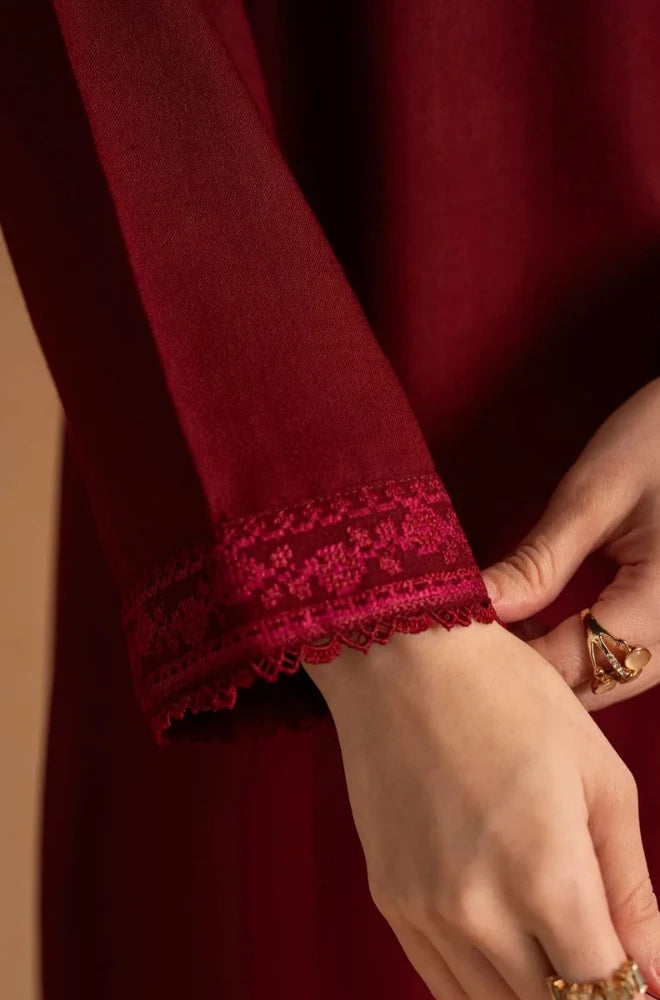 Tiraz - 3PC Dhanak Embroidered Shirt With Dhanak Embroidered Dupatta and Trouser - VL1687