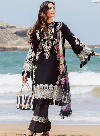 Baroque - 3PC Lawn Embroidered Suit - VL1036