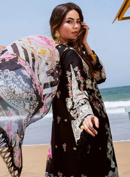 Baroque - 3PC Lawn Embroidered Suit - VL1036
