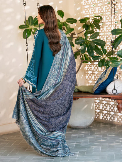 Izel - Winter 3PC Dhanak Embroidered Suit - VL1611