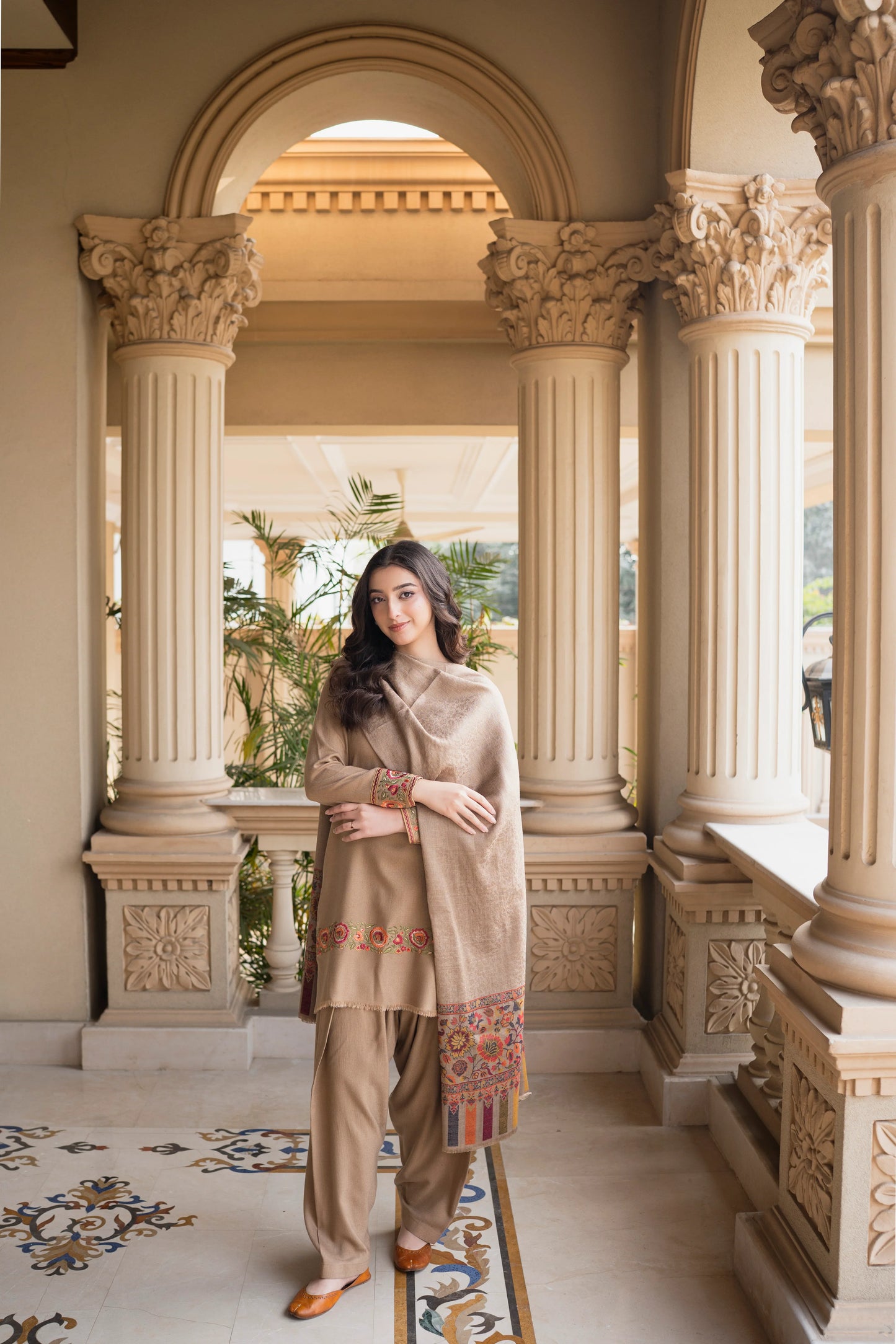 Aisling - Winter 3PC Dhanak Embroidered Suit - VL 1614